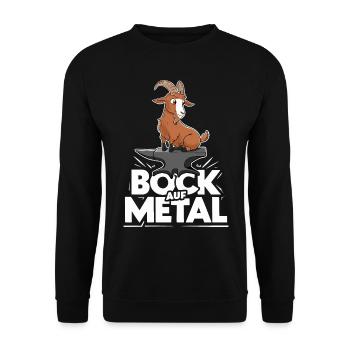 Bock auf Metal - Unisex Pullover - Schwarz - Vorne - Alina (178cm) & Michal (187cm)
