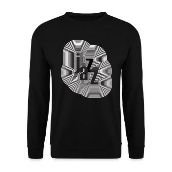 Conception de logo de lignes typographiques jazz - Sweat-shirt Unisexe - noir - Devant - Alina (178cm) & Michal (187cm)