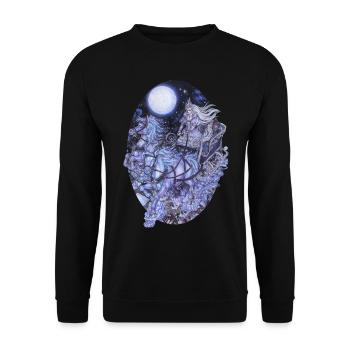 Schneekönigin Winter Märchen Christian Anderson - Unisex Pullover - Schwarz - Vorne - Alina (178cm) & Michal (187cm)
