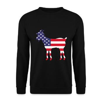 American Flag Goat - Sweat-shirt Unisexe - noir - Devant - Alina (178cm) & Michal (187cm)
