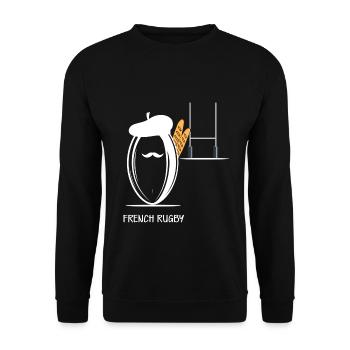 French Rugby - Unisex Sweatshirt - black - Front - Alina (178cm) & Michal (187cm)