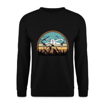 Drohnen Pilot Drohne Whoop Copter FPV Pilot Drone - Sweat-shirt Unisexe - noir - Devant - Alina (178cm) & Michal (187cm)