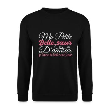 Love Sister-in-Law Gift, Sister-in-Law I Love You - Unisex Sweatshirt - black - Front - Alina (178cm) & Michal (187cm)