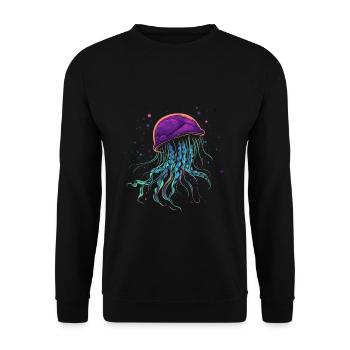 Qualle - Unisex Pullover - Schwarz - Vorne - Alina (178cm) & Michal (187cm)