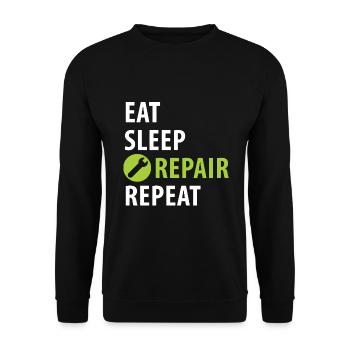 Assembler, builder, craftsman - Unisex Sweatshirt - black - Front - Alina (178cm) & Michal (187cm)