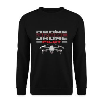 Drohnenpilot Whoop Copter FPV UAS Pilot Drone - Sweat-shirt Unisexe - noir - Devant - Alina (178cm) & Michal (187cm)
