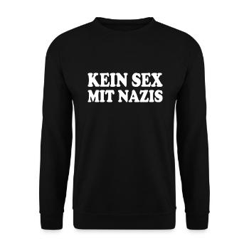 kein sex mit nazis - Unisex Pullover - Schwarz - Vorne - Alina (178cm) & Michal (187cm)