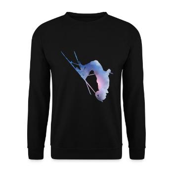 skier - Unisex Sweatshirt - black - Front - Alina (178cm) & Michal (187cm)