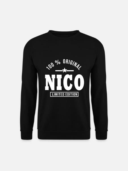 Gift Nico personalized name nico - Unisex Sweatshirt - black