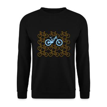 Je pars VTT cycliste VTT - Sweat-shirt Unisexe - noir - Devant - Alina (178cm) & Michal (187cm)