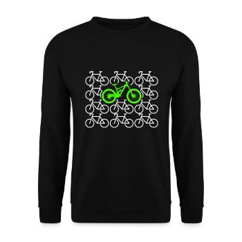 Je pars VTT cycliste VTT - Sweat-shirt Unisexe - noir - Devant - Alina (178cm) & Michal (187cm)