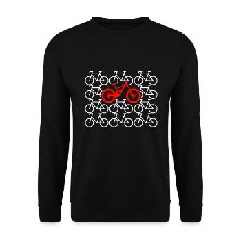 I'm going mountain biking cyclist mtb bike - Unisex Sweatshirt - black - Front - Alina (178cm) & Michal (187cm)