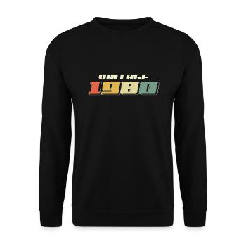 Vintage 1980 - Unisex Sweatshirt - black - Front - Alina (178cm) & Michal (187cm)