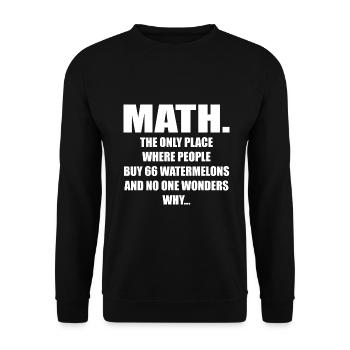 Mathematik Und Wassermelonen Mathematik Berechnung Numbe - Unisex Pullover - Schwarz - Vorne - Alina (178cm) & Michal (187cm)