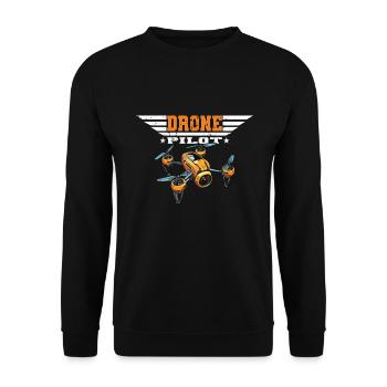Drohnenpilot Copter FPV UAS Pilot Drone Drohne - Sweat-shirt Unisexe - noir - Devant - Alina (178cm) & Michal (187cm)