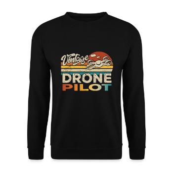 Drone Drone Drone Quadricoptère Anniversaire - Sweat-shirt Unisexe - noir - Devant - Alina (178cm) & Michal (187cm)