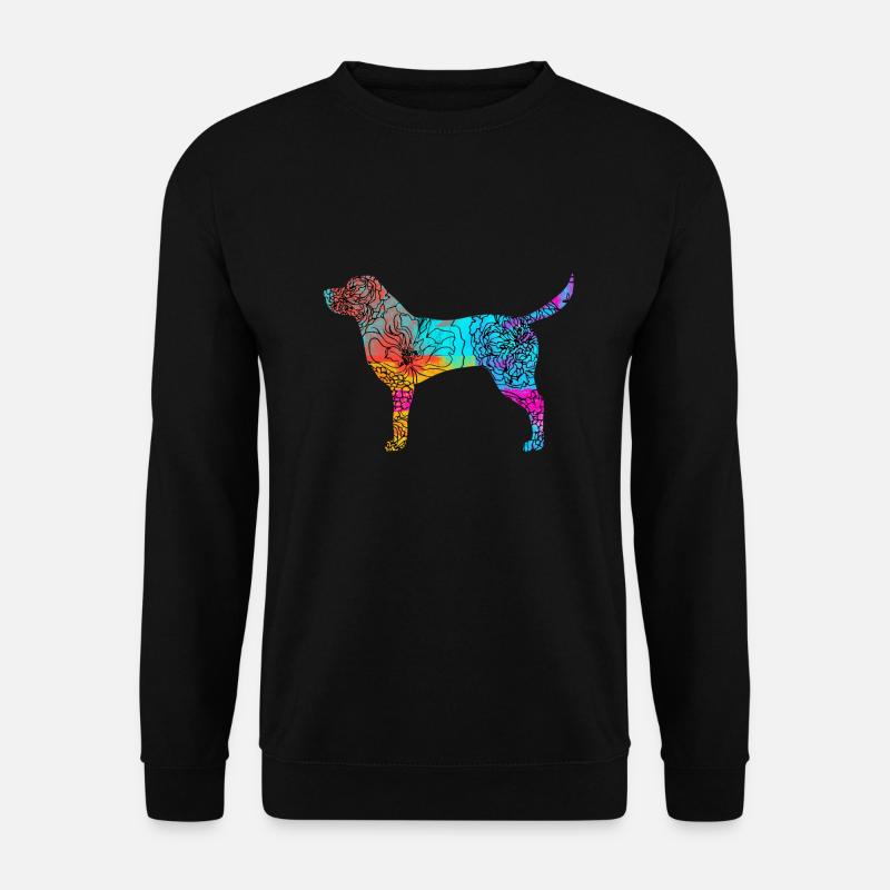 Labrador Retriever Flowers Gift Idea - Unisex Sweatshirt - black