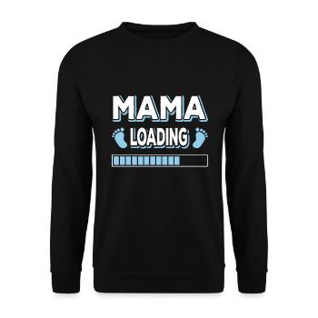 Mom Loading Mom Mothers Mom Mommy Mother's Day - Unisex Sweatshirt - black - Front - Alina (178cm) & Michal (187cm)