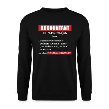 Funny Accountant Definition - See Also Wizard - Sweat-shirt Unisexe - noir - Devant - Alina (178cm) & Michal (187cm)