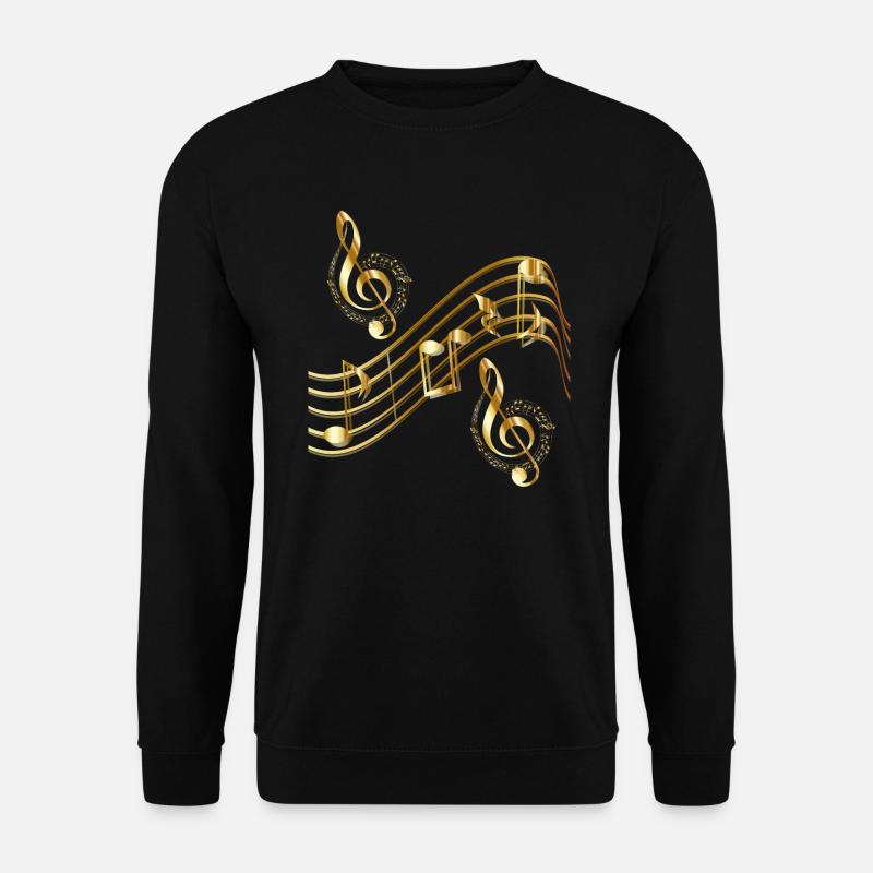 Musik: Noten, Tonleiter - Unisex Pullover - Schwarz
