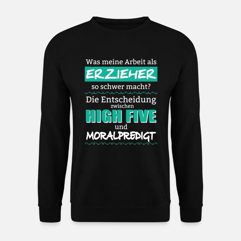 Erzieherin Erzieher Kindergarten High Five Kinder - Unisex Pullover - Schwarz
