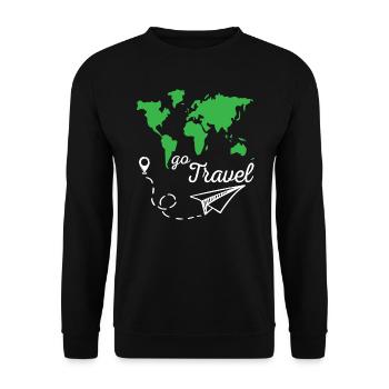 Go Travel - Unisex Pullover - Schwarz - Vorne - Alina (178cm) & Michal (187cm)