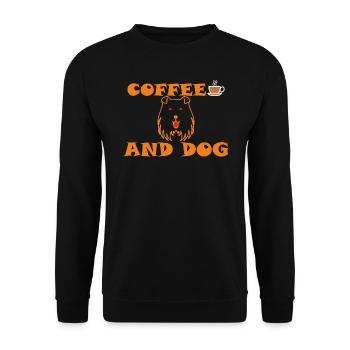 coffee and dog - Unisex Sweatshirt - black - Front - Alina (178cm) & Michal (187cm)