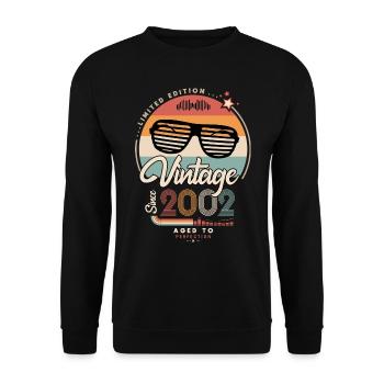 Vintage since 2002 - Sweat-shirt Unisexe - noir - Devant - Alina (178cm) & Michal (187cm)
