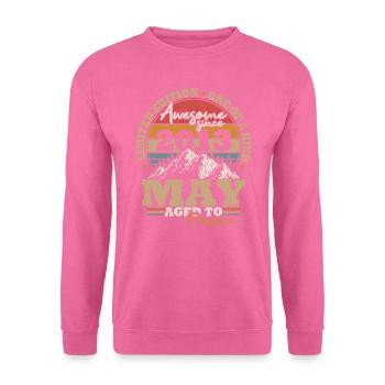 Mai 2013 Vintage Cadeau D’anniversaire 10 ans - Sweat-shirt Unisexe - rose - Devant