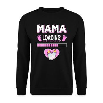 Maman Chargement Maman Mères Maman Maman Fête des mères - Sweat-shirt Unisexe - noir - Devant - Alina (178cm) & Michal (187cm)