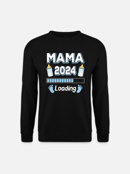 Mama Loading 2024 Mutter Mütter Mom Muttertag - Unisex Pullover - Schwarz
