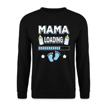 Maman Chargement Maman Mères Maman Maman Fête des mères - Sweat-shirt Unisexe - noir - Devant - Alina (178cm) & Michal (187cm)