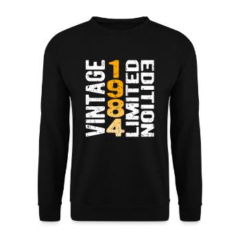 Vintage 1984 limited edition vintage year of birth - Unisex Sweatshirt - black - Front - Alina (178cm) & Michal (187cm)