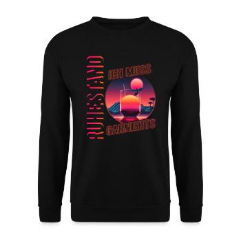 Ruhestand Ich Muss Garnichts Rentner Rente Pension - Unisex Pullover - Schwarz - Vorne - Alina (178cm) & Michal (187cm)