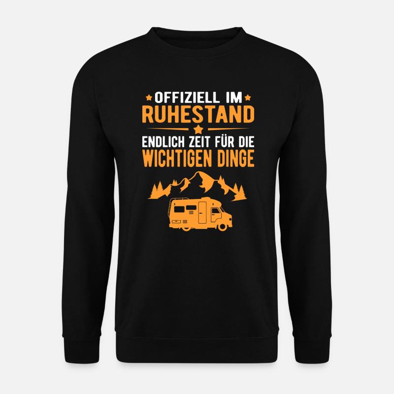 Wohnwagen Wohnmobil Campen Rentner Rente Ruhestand - Unisex Pullover - Schwarz