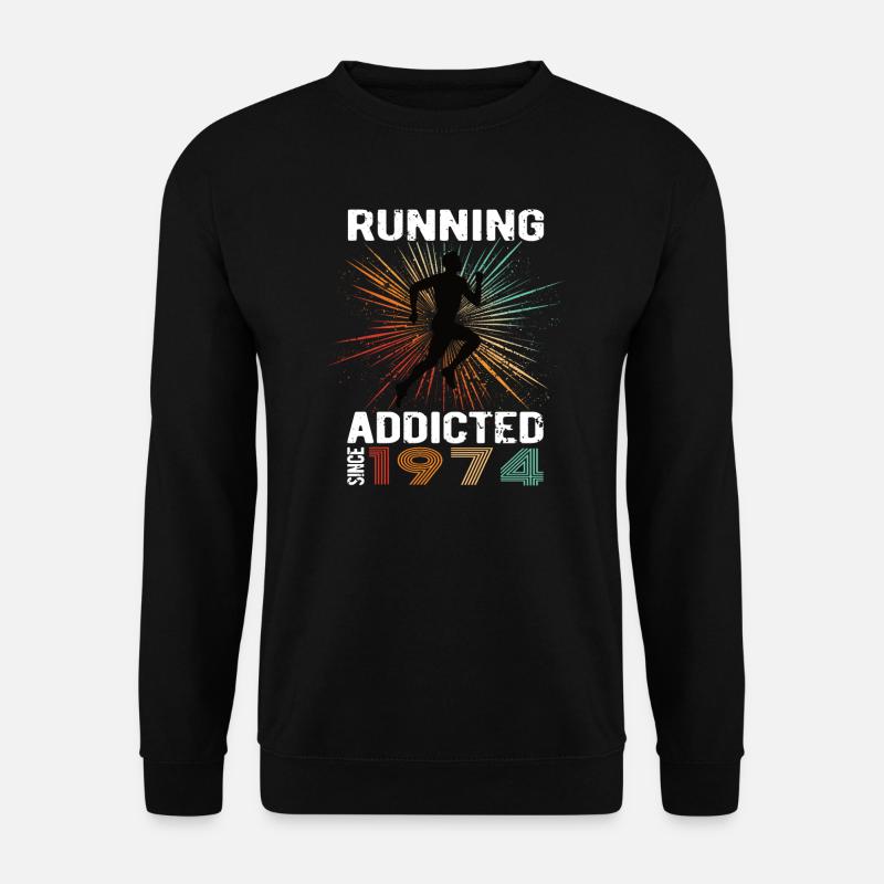 Laufen Vintage Running Addicted läufer jogger 1974 - Unisex Pullover - Schwarz