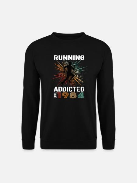 Running Vintage Running Addicted runner jogger 1984 - Sweat-shirt Unisexe - noir