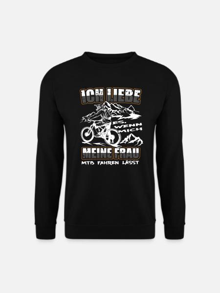 Ich Liebe meine Frau MTB Mountainbike Fahrrad Rad - Unisex Pullover - Schwarz