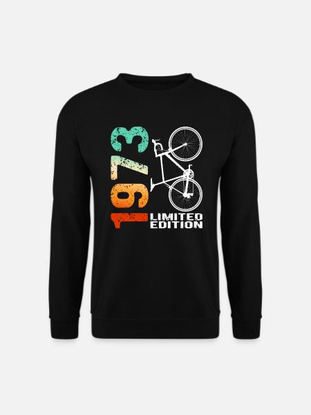 50 Geburtstag 1973 Vintage Retro Fahrrad Radfahrer - Unisex Pullover - Schwarz
