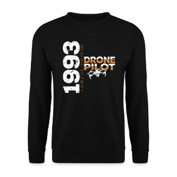 1993 Drone Drones Drone Drone Pilot Limited - Unisex Sweatshirt - black - Front - Alina (178cm) & Michal (187cm)