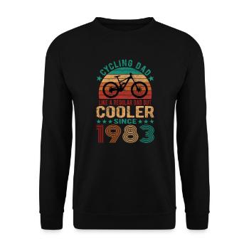 Cycling Dad Like A Regular Dad Cooler depuis 1983 - Sweat-shirt Unisexe - noir - Devant - Alina (178cm) & Michal (187cm)