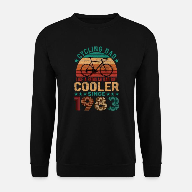 Cycling Dad Like A Regular Dad Cooler Since 1983 - Unisex Pullover - Schwarz