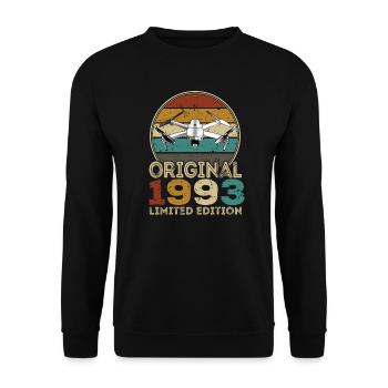Drone Pilot Whoop Copter FPV UAS Pilot Drone 1993 - Sweat-shirt Unisexe - noir - Devant - Alina (178cm) & Michal (187cm)