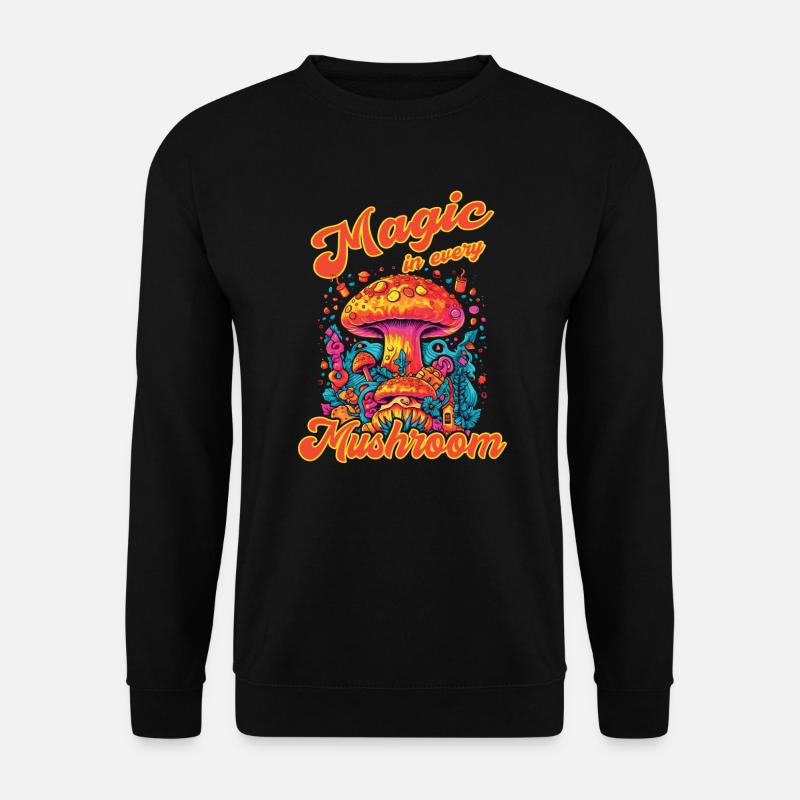 Magic Mushroom Psychedelic Art - Unisex Sweatshirt - black
