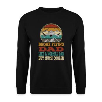 Drones Daddy Dad Copter FPV UAS Pilot Drone Daddy - Unisex Sweatshirt - black - Front - Alina (178cm) & Michal (187cm)