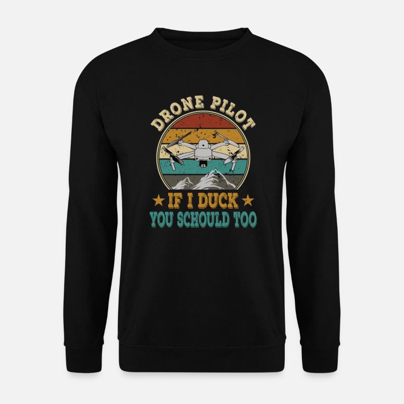 Drones Drone Pilote de drone FPV Quadcopter - Sweat-shirt Unisexe - noir