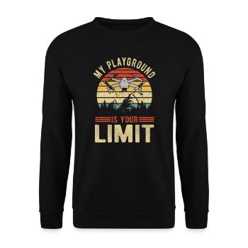 Drohnen Pilot Drohne Whoop Copter FPV Pilot Drone - Unisex Sweatshirt - black - Front - Alina (178cm) & Michal (187cm)