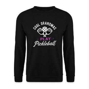 Pickle Ball Pickleball - Sweat-shirt Unisexe - noir - Devant - Alina (178cm) & Michal (187cm)
