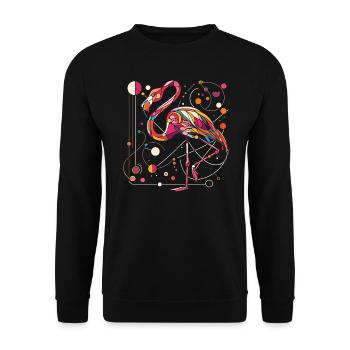 Cool Flamingo - Cadeau pour l’amoureux des animaux - Sweat-shirt Unisexe - noir - Devant - Alina (178cm) & Michal (187cm)