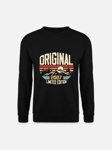 Nostalgisk 2007 fødselsdagsgave 2007 - Unisex sweater - sort